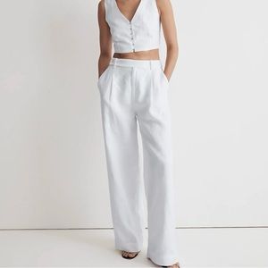 NWT Madewell Harlow Linen Wide Leg Pant size 0